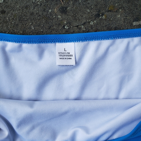 Ferbia Blue Women Falbala Bikini/Tankini Halter High Waisted Swimsuit 2PC - Picture 5 of 7